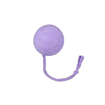 Buy Center Top Rated-Cat Toy Ball With Rope Built In Bell To Roll The Ball And Make A Sound For Kittens To Play With M 6cm Purple