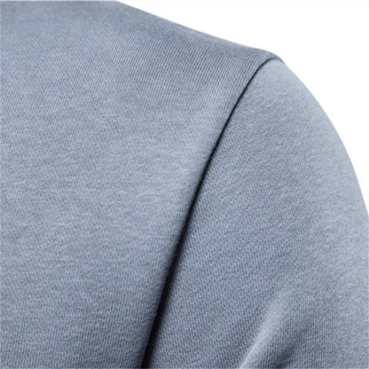 Long Sleeve Solid Color Hoodie Street Loose Round Neck Men's Sports Base Buy Center