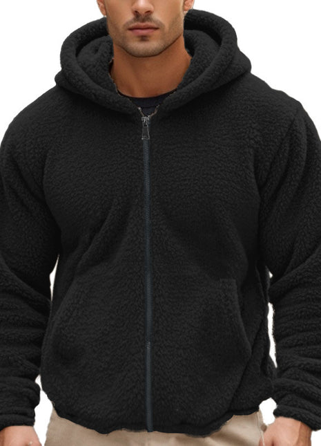 Veste à capuche ample à fermeture éclair double face Bejirog pour hommes américains