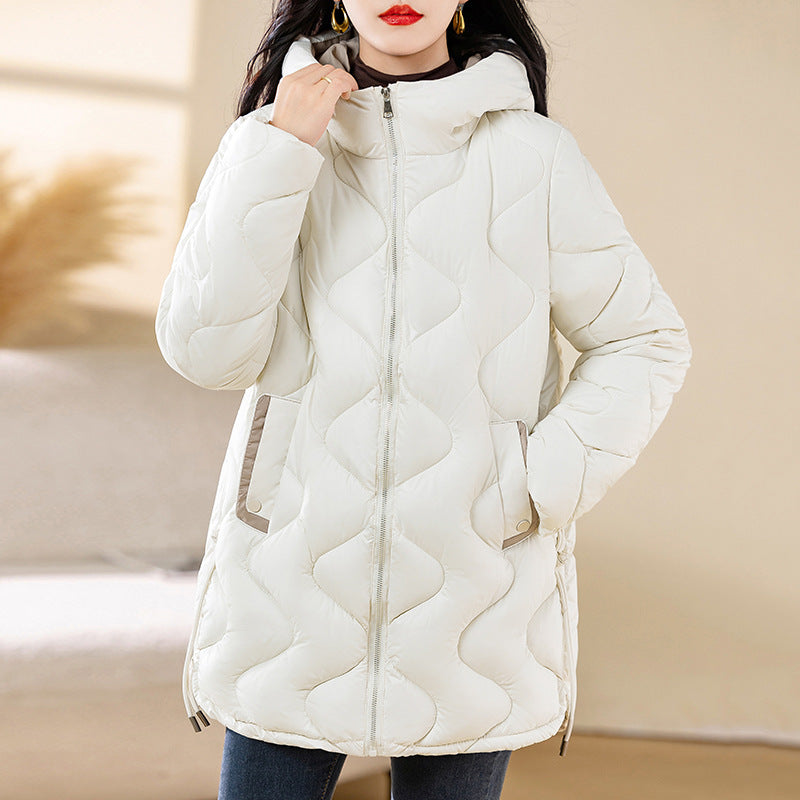 Winter Disposable Cotton-padded Coat For Women Padded Down Jacket Korean Style Mid-length Warm Jacket For Women Buy Center