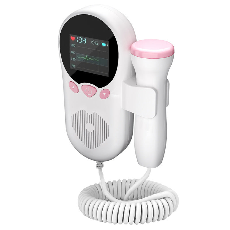 Fetal Heart Rate Monitor Home Pregnancy Baby Fetal Sound Heart Rate Detector 3.0hz color screen