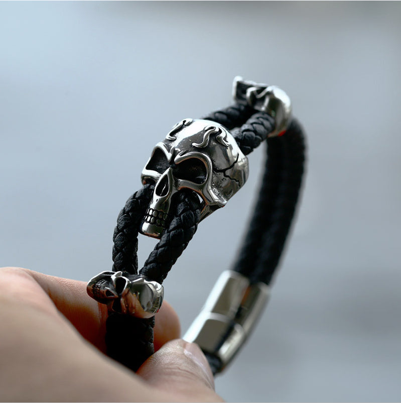 Buy Center Exclusive Offer-New Stainless Steel Skull Bracelet