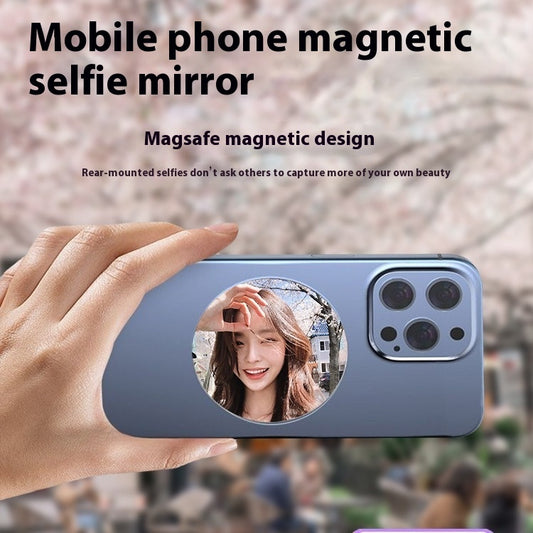 New Aluminum Alloy Mobile Phone Rear Self-shooting Mirror Magnetic Suction