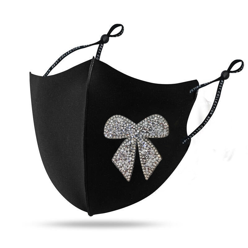 Diamond Mask Shiny Diamond Bow Creative Cloth Mask Buy Center