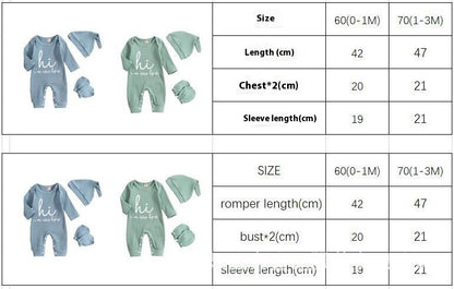 Fresh Arrivals at Buy Center: Baby Romper Hat Anti-grasping Gloves Three-piece Set