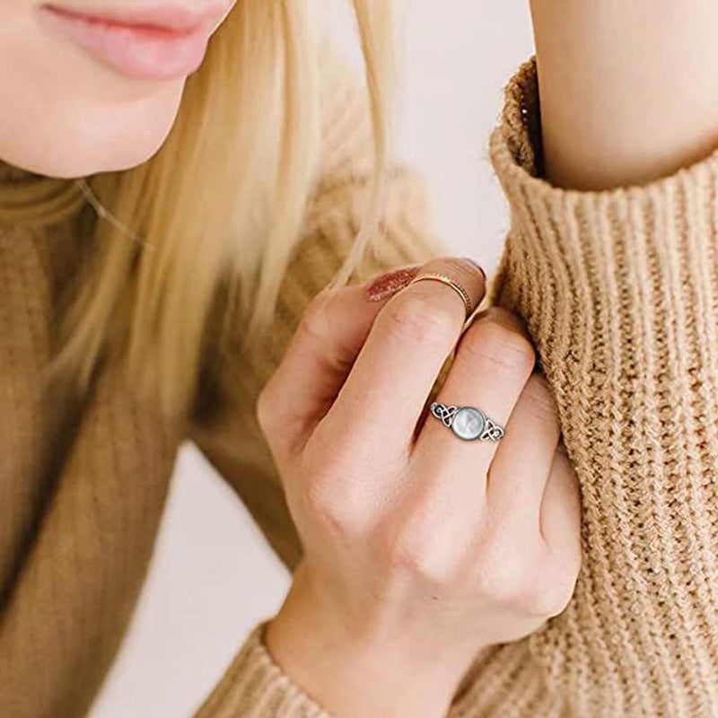 Buy Center Ultimate-Fashion Geometry Pattern Creative Moonstone Ring