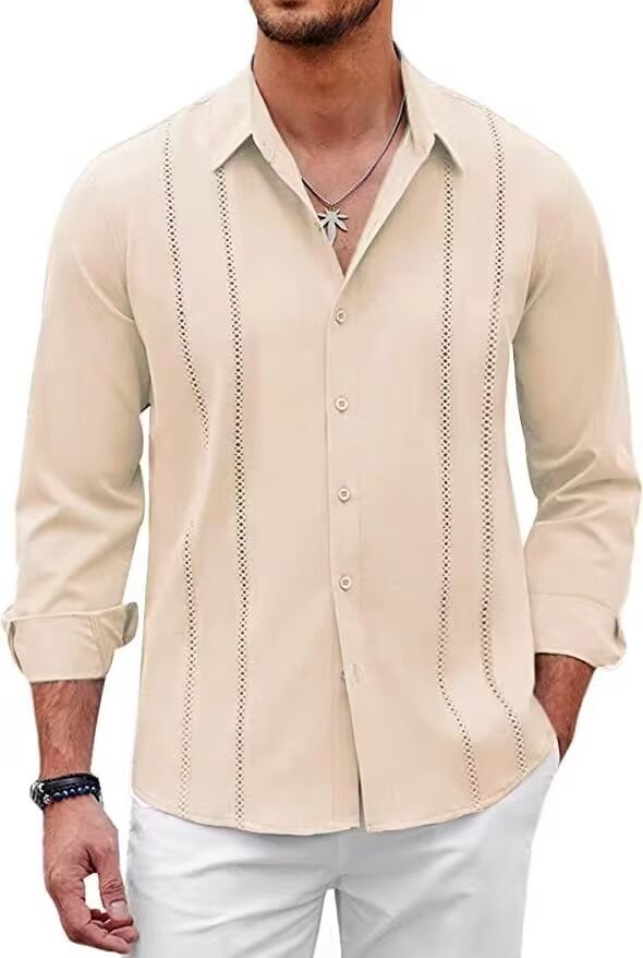 Just Arrived at Buy Center: Men's High-end Non Ironing Slim Fit Shirt Apricot