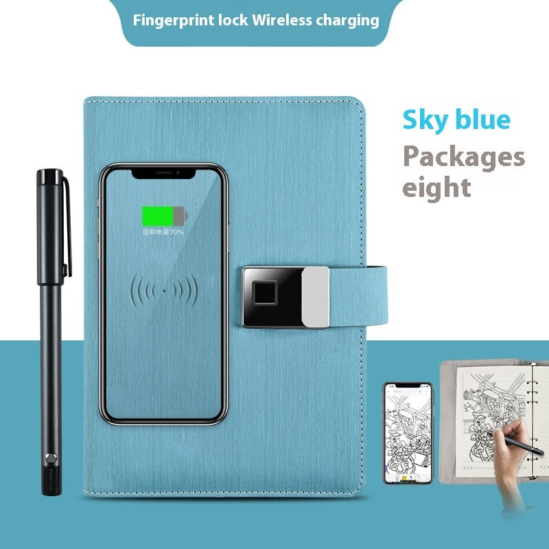 Just Arrived at Buy Center: Handwriting Paper Screen Synchronization Smart Fingerprint Lock Notebook A5 Color14