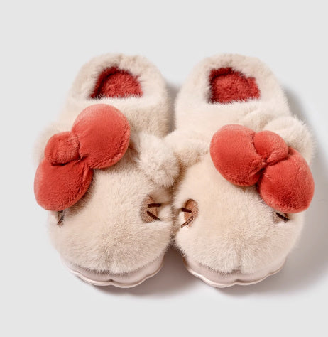 Indoor Warm Girl Plush Slippers For Home Use, Worn Outdoors In Autumn And Winter Buy Center