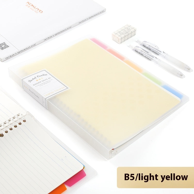 Buy Center Hot Pick-Loose Spiral Notebook Shell Pastel Cookie Soft Light Refill B5 Plaid Impression A5 B5 Pastel Cookie Yellow