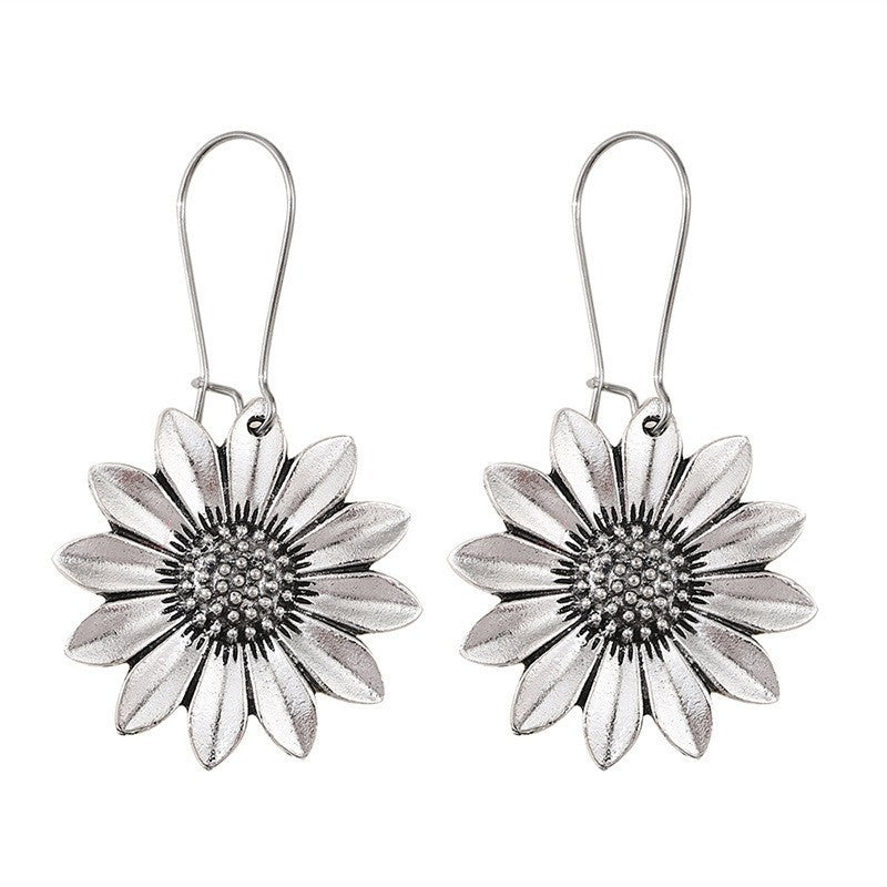 Buy Center Hot Pick-Retro Three-dimensional Sunflower Eardrops Sunflower