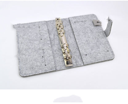 Fresh Arrivals at Buy Center: Felt Personality Creative Loose-leaf Note Diary Light grey