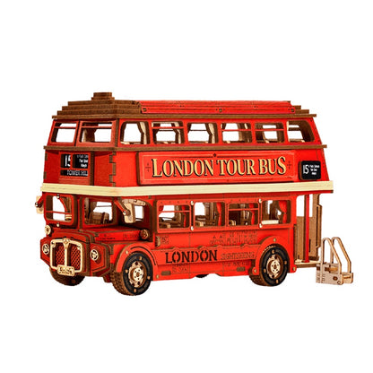 Fresh on the Scene at Buy Center: Rolife London Tour Bus Car 3D Wooden Puzzle Model Toy Teens Birthday Gift