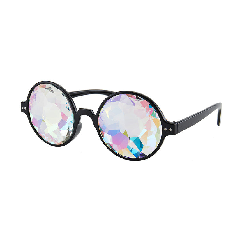 Shop Now at Buy Center-Kaleidoscope Concert Sunglasses Glass Faceted Mosaic Glasses