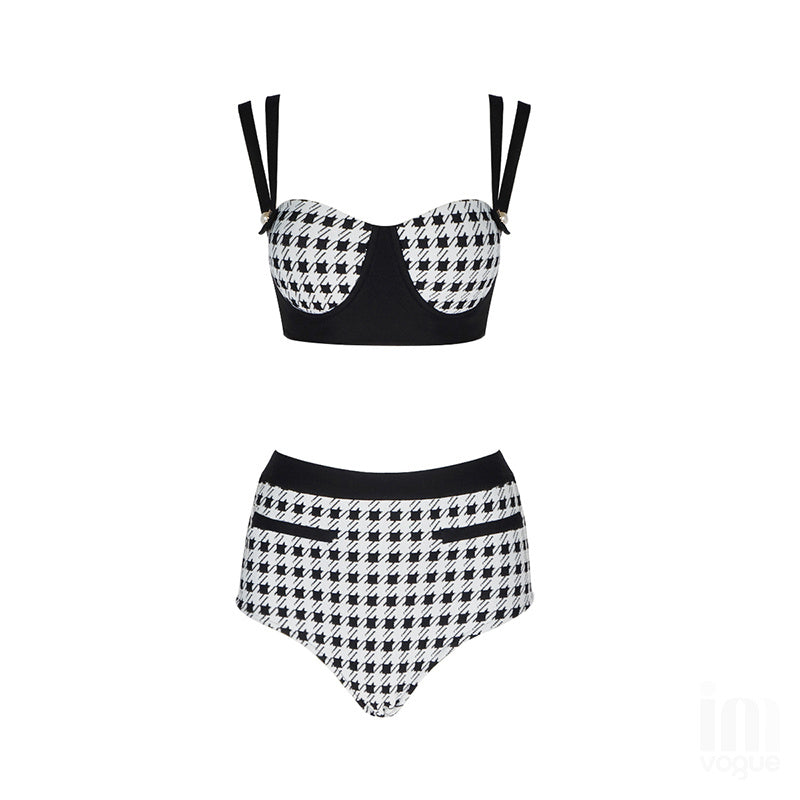 New at Buy Center: Push Up Split Slim Bandage Bikini Black