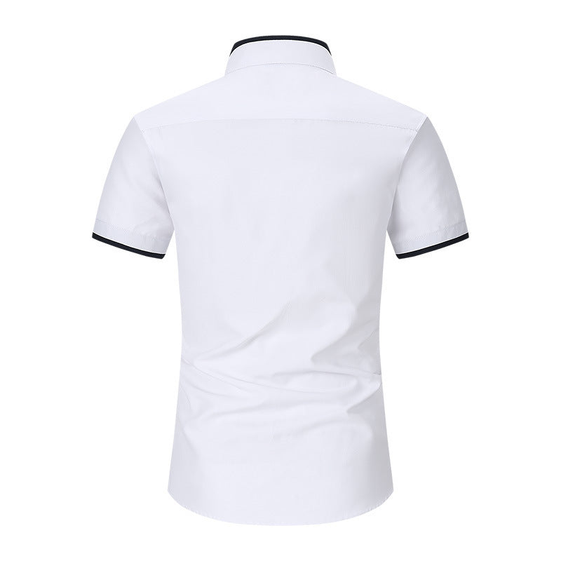 Stand Collar Men's Short Sleeve Shirt Buy Center