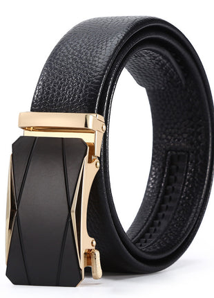 Men's Automatic Leather Buckle Business Belt