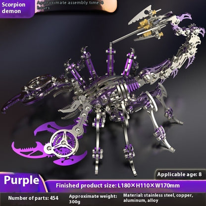 Fresh Arrivals at Buy Center: Metal Assembly Model Puzzle Toys Purple Scorpion Assembled Bag