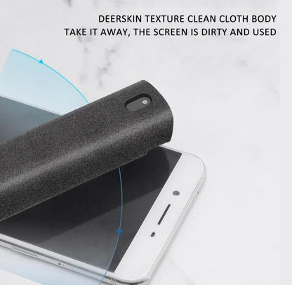 2 In 1 Phone Computer Screen Cleaner Kit For Screen Dust Removal Microfiber Cloth Set Buy Center