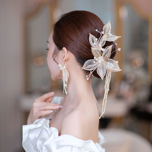 Fashion Bride Champagne Flower Tassel Hairpin Suit | Health, Beauty & Hair4 | Buy Center