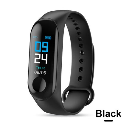 Compatible With , Smart Bracelet Heart Rate And Blood Pressure Exercise Meter Step Information Push Smart Reminder Color Bracelet Black