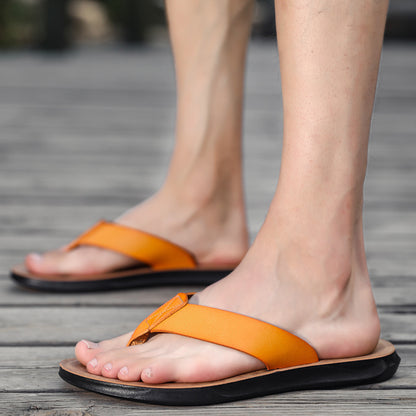 New Casual Outdoor Breathable Slippers Cross-border Plus Size Soft Bottom Flip-flops Beach Shoes