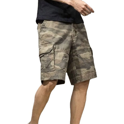 Newly Arrived at Buy Center: Summer Loose Five Points Casual Camouflage Workwear Shorts Men