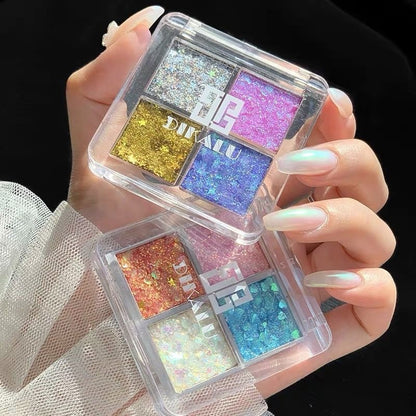 Buy Center Handpicked: Women's Four-color Sequins Watch Show Makeup Super Flash Glue-free Eye Shadow