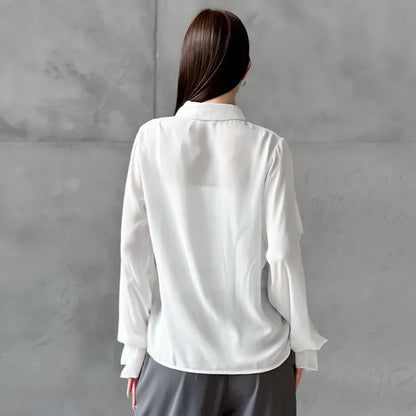 Buy Center Hot Pick-Minimalist Design Ruffled Women's Fashion Shirt