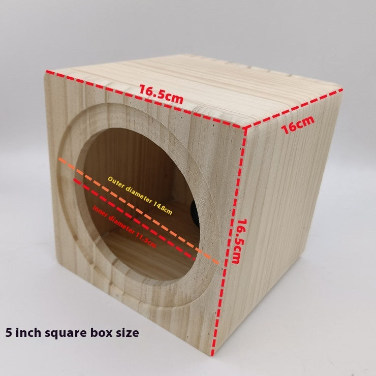 Just Arrived at Buy Center: 4-inch 5-inch 6.5-inch 8-inch Horn Square Solid Wood Wooden Box 5inch solid wood box