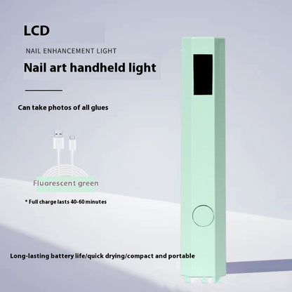 Newly Released at Buy Center: Nail Belt Display Screen Portable Home Power Storage Design Handheld Lamp Nail Tip Phototherapy Not Black Hand