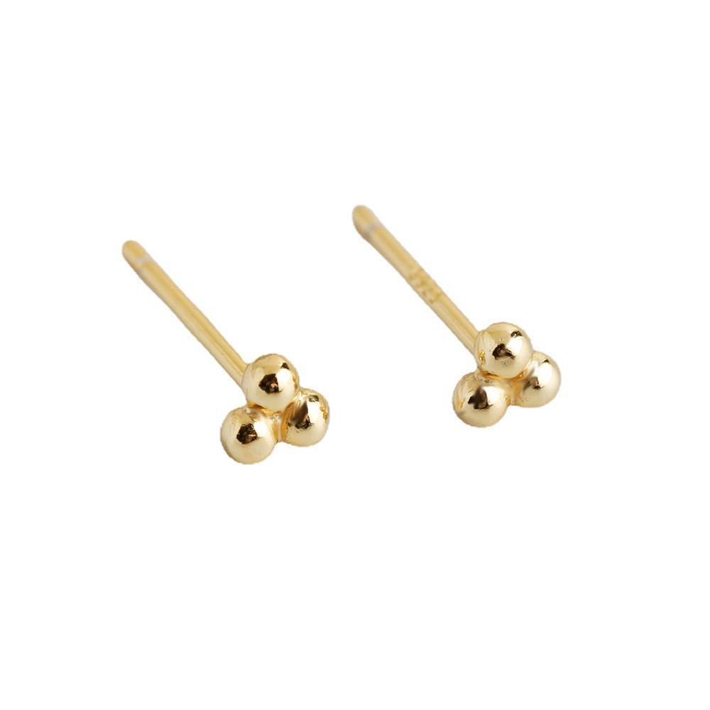 Simple And Fresh Student Polka Dot S925 Silver Stud Earrings Buy Center