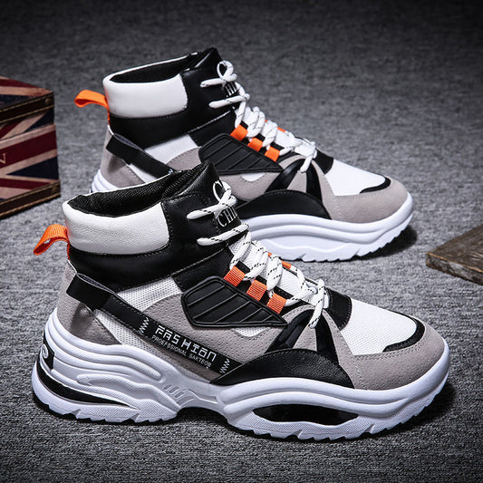 High top shoes men autumn men Grey