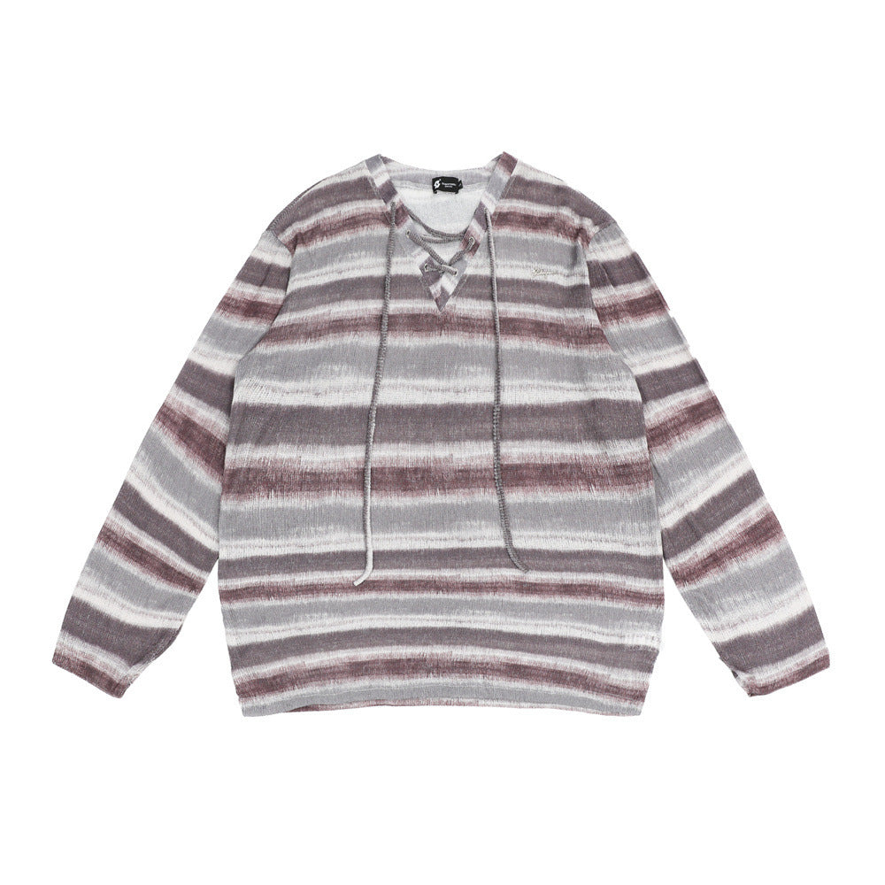 Fresh Arrivals at Buy Center: Striped Knitted Bottoming Shirt For Men And Women