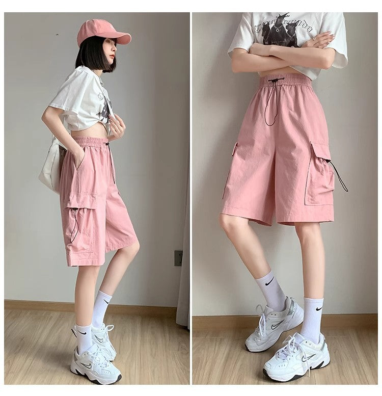 Fresh on the Scene at Buy Center: Women's Casual Sports Loose Wide Leg Middle Pants