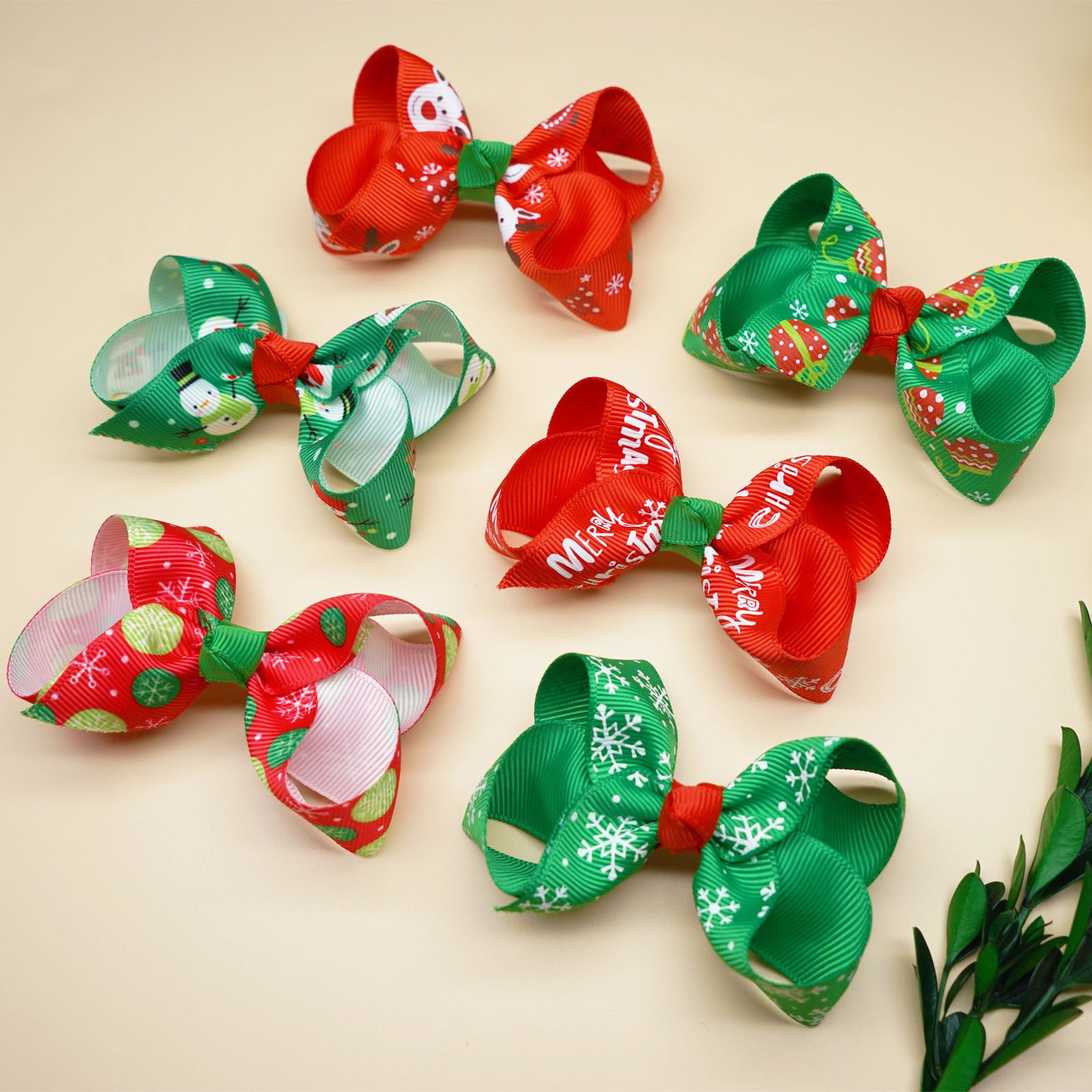 Santa Claus Printed Bow Barrettes European And American | Jewelry & Watches3 | Buy Center