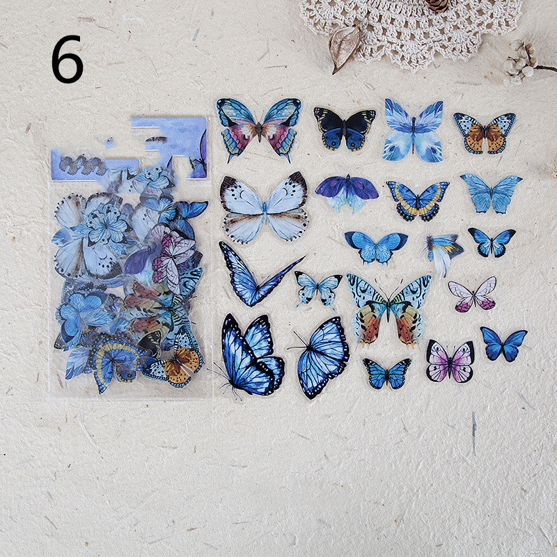 Hot New Items at Buy Center: Sticker Wings Herbarium Series Handbook Material Decoration Slideshow Butterfly Shadow