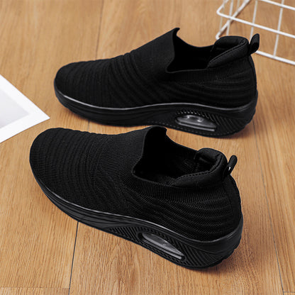 Newly Arrived at Buy Center: Slip-on Shoes Breathable Platform Mesh Surface Flying Woven Casual