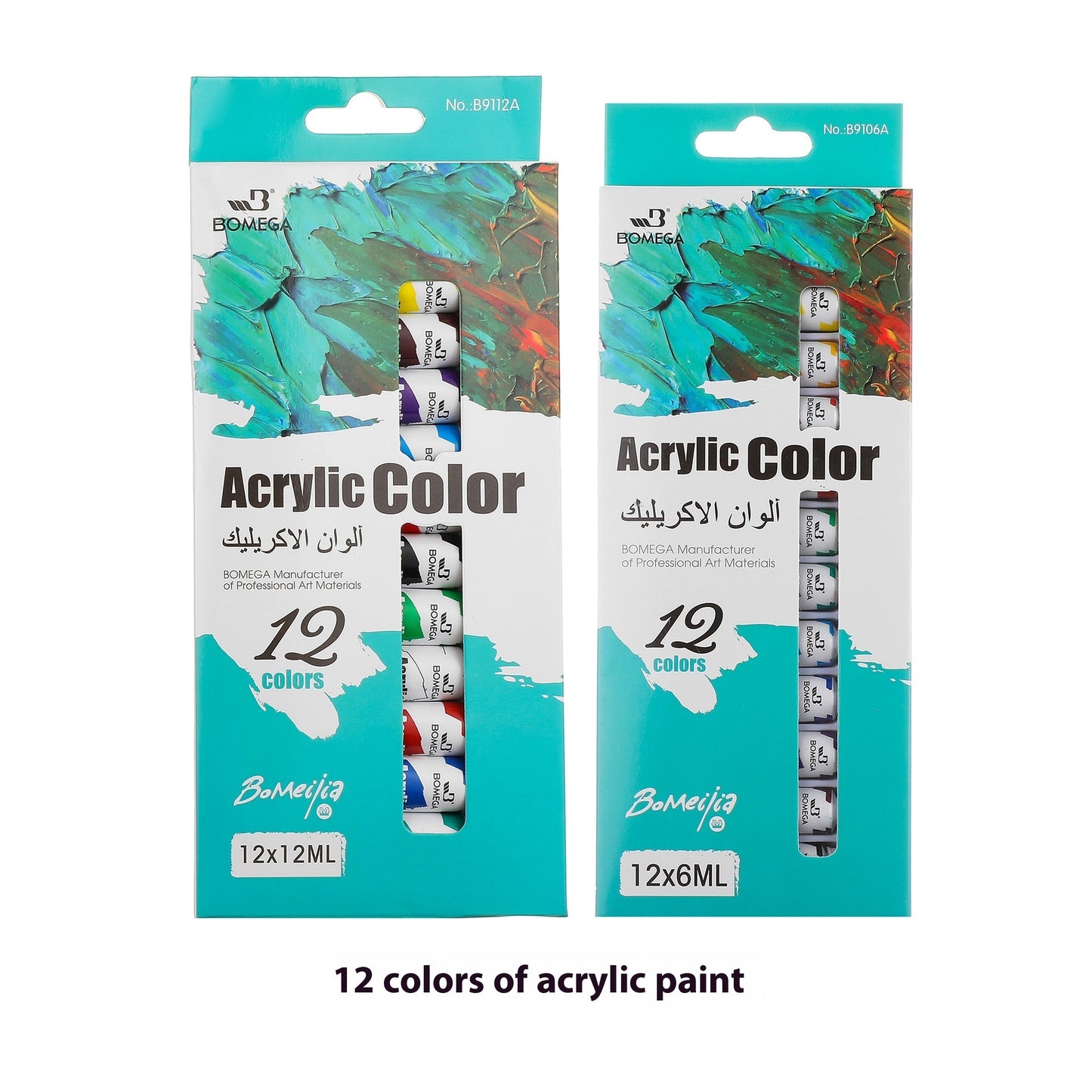 12-color Acrylic Pigment Strip Gouache Watercolor Oil Painting Paints Full Set Acrylic 12 Colors