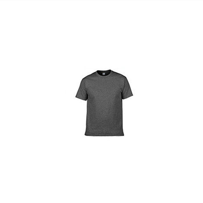 Buy Center Deal-Solid Color Personalized Embroidered T-shirt Dark Grey