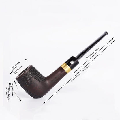 Newly Released at Buy Center: Costustoot Handmade Blackwood Pipe Wooden Smoking Set Pipe Dual-use New Carving Ac0016DK01