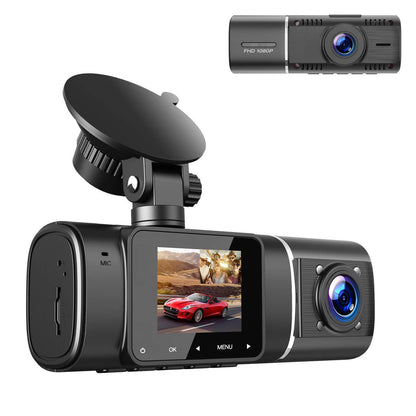 Newly Released at Buy Center: Cross-border Driving Recorder Car Camera Double Recording Parking Surveillance Infrared Night Vision Ultra Wide Angle