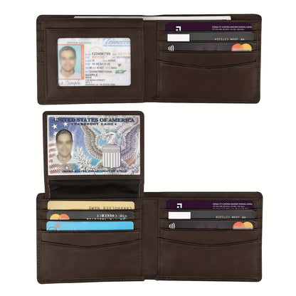 Billetera triple con ranuras para múltiples tarjetas y textura deslizante antirrobo