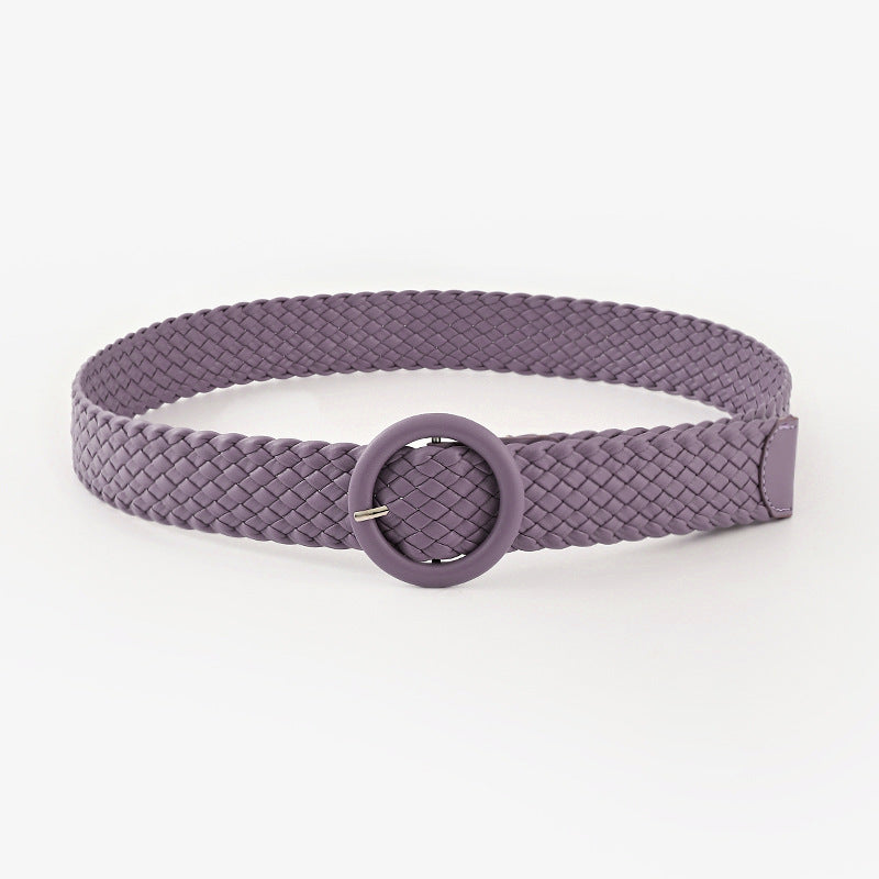 Fresh Arrivals at Buy Center: New Women's Fashion All-matching Wide Belt Dark Purple 108x3.8cm