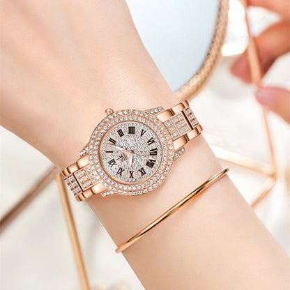 Reloj de temperamento con diamantes de moda para mujer