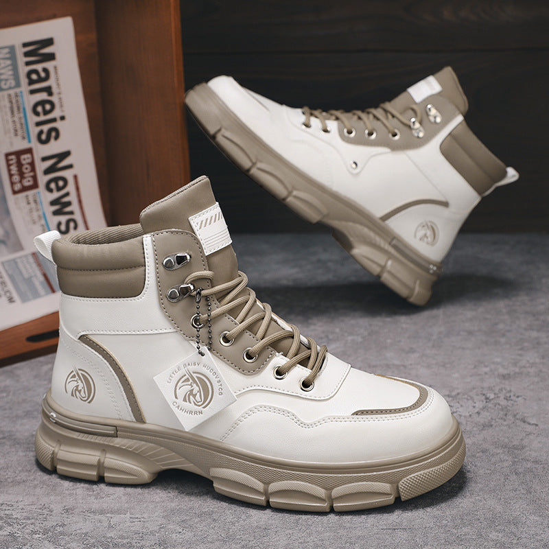 Just Arrived at Buy Center: Men's Casual Trend High Top British Style Martin Boots