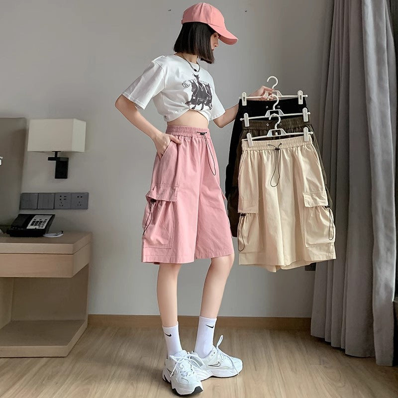 Fresh on the Scene at Buy Center: Women's Casual Sports Loose Wide Leg Middle Pants