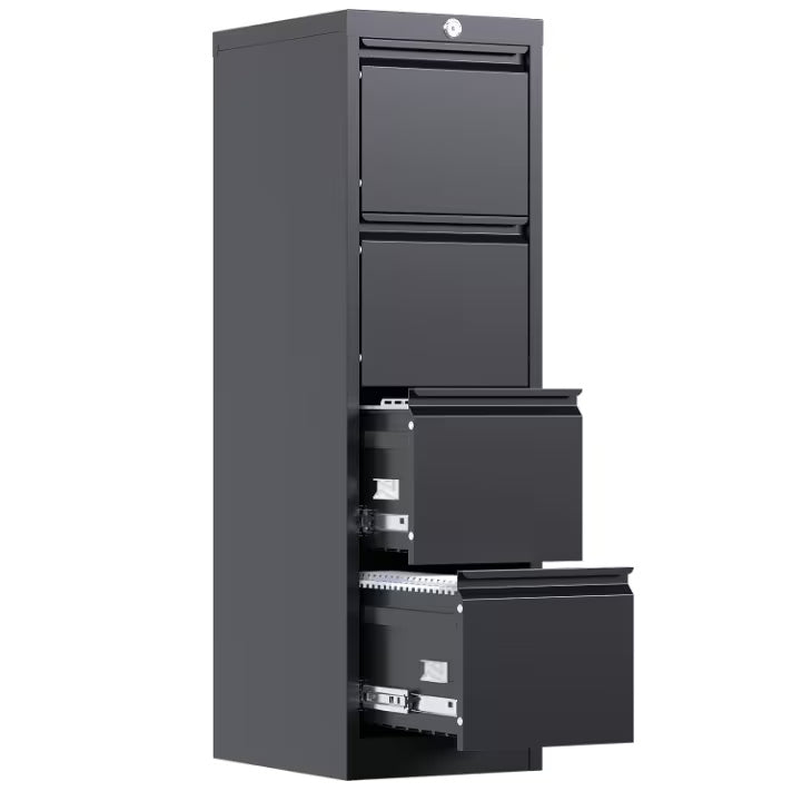 4 Drawer File Cabinet, Metal Vertical File Storage Cabinet With Lock, Office Home Steel File Cabinet For A4 Letter Legal Size, 14.96inch W X 17.72inch D X 52.36inch H, Assembly Required Black | Women's Clothing3 | Buy Center