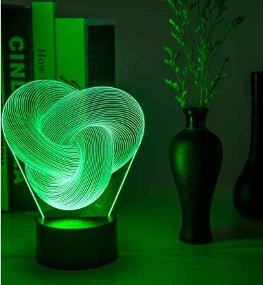 Twist Abstract LED 3D Night Light Touch Colorful Acrylic 3D Table Lamp Decoration Lighting Baby Sleeping Mood Lamp Best Gift Buy Center