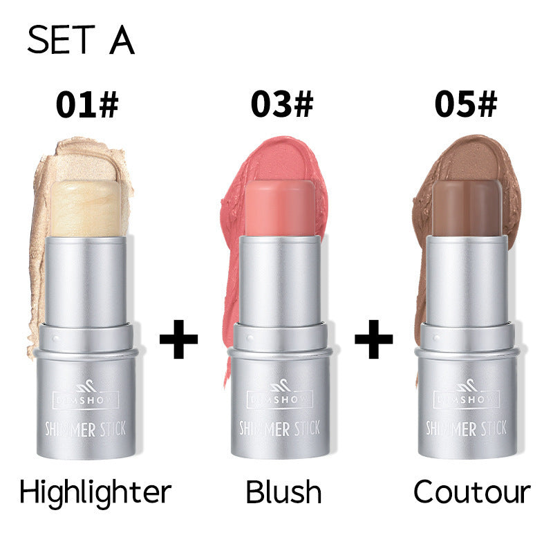 Buy Center Handpicked- 6-color Highlight Contour Stick Brightening Decoration Suit A